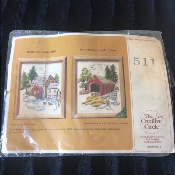 THE CREATIVE CIRCLE Stitchery Kit Bundle Stoney Creek Bridge & Pine Valley Mill - Picture 2 of 9